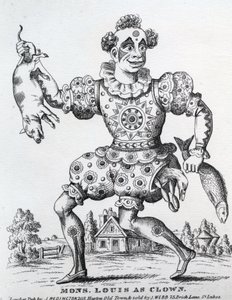 Pon. Louis jako Clown, wydana przez Johna Redingtona, 1860-1872 autorstwa English School