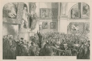 Monsieur Kossuth przemawiający przed Sądem Powszechnym autorstwa English School