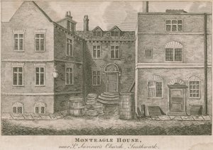 Monteagle House, niedaleko kościoła St Saviors, Southwark, Londyn autorstwa English School