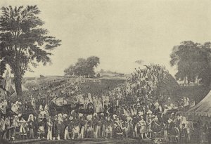 Ceremonia Montem w Salt Hill, 1838 (grawiura) autorstwa English School