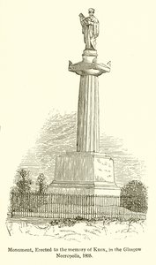 Pomnik wzniesiony ku pamięci Knoxa na nekropolii w Glasgow, 1825 autorstwa English School