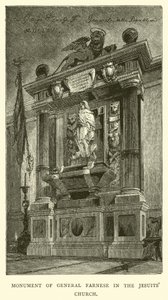 Pomnik generała Farnese w kościele jezuitów autorstwa English School