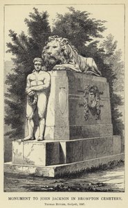 Pomnik Johna Jacksona na cmentarzu Brompton, Thomas Butler, Sculpsit, 1847 autorstwa English School