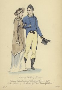 Sukienka Morning Walking dla Pań i Panów (kolorowy grawer) autorstwa English School