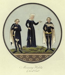 Nawyki żałobne w XIV wieku autorstwa English School