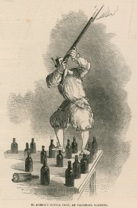 Butelkowy wyczyn Mr Auriols w Vauxhall Gardens w Londynie autorstwa English School