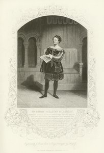 Pan Barry Sullivan jako Hamlet, akt II, scena ii autorstwa English School