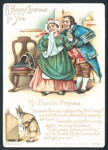 Pan Bumble i Pani Corney, Kartka Świąteczna autorstwa English School