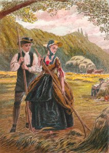 Pan Burchell i Sophia w Hayfield autorstwa English School