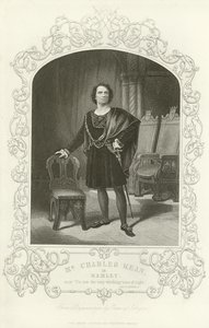Pan Charles Kean jako Hamlet, Hamlet, Akt III, Scena II autorstwa English School