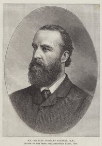 Pan Charles Stewart Parnell, poseł, przewodniczący Irlandzkiej Partii Parlamentarnej autorstwa English School