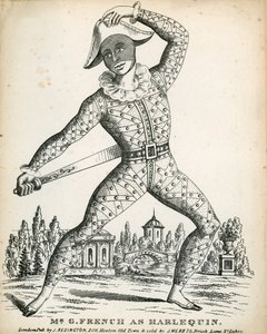 Pan G French jako Harlequin autorstwa English School