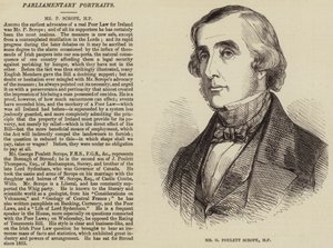 Pan G Poulett Scrope, MP (grawerowanie) autorstwa English School