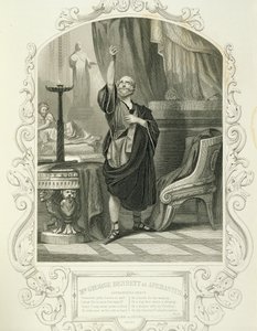 Pan George Bennett jako Apemantus, Akt I, scena 2, Timon of Athens autorstwa Williama Shakespeare