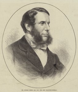 Pan George Jessel, QC, MP, Nowy Radca Generalny (Grawerowanie) autorstwa English School