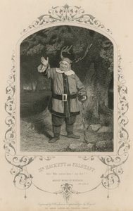 Pan Hackett jako Falstaff w Wesołych żonach Windsoru autorstwa English School