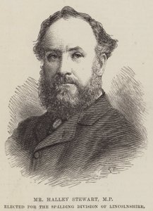Pan Halley Stewart, poseł, wybrany do Dywizji Spalding w Lincolnshire (grawerowanie) autorstwa English School