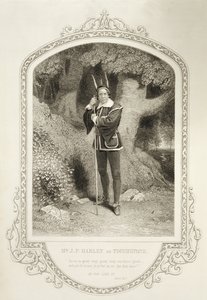 Pan J.P. Harley jako kamień probierczy, akt V, scena 1, w Jak wam się podoba Williama Szekspira (1564-1616) wyryty przez George