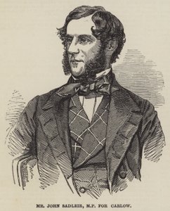 Pan John Sadleir, poseł do Carlow (grawerunek) autorstwa English School