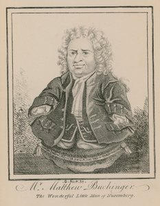 Pan Matthew Buchinger, cudowny mały człowiek z Norymbergi autorstwa English School