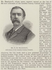 Pan RM Beachcroft, radny Rady Hrabstwa Londynu (grawerowanie) autorstwa English School