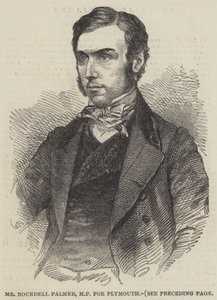 Pan Roundell Palmer, poseł do Plymouth (grawerowanie) autorstwa English School