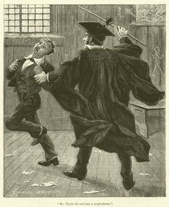 "Pan Taylor nie spóźnił się ani razu" (grawerunek) autorstwa English School