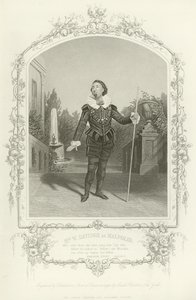 Pan W Davidge jako Malvolio, Noc Trzech Króli, akt III, scena iv autorstwa English School