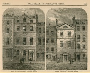 Dom pani Fitzherberts i dom Nell Gwynnes, 1820 autorstwa English School