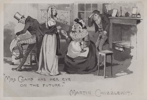 Pani Gamp, Martin Chuzzlewit (zdjęcie czarno-białe) autorstwa English School