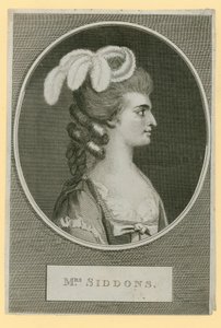Pani Sarah Siddons, aktorka autorstwa English School