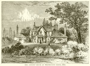 Dom pani Siddons w Westbourne Green, 1800