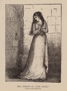 Pani Siddons jako "Jane Shore" (rycina) autorstwa English School
