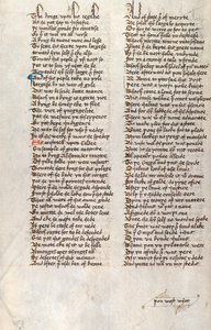 Ms326 f166v, Confessio Amantis autorstwa Johna Gowera (pióro i atrament na welinie) autorstwa English School