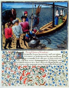 Pani 2597 Serce, Pragnienie i Hojność wyrusza wczesnym popołudniem na statek należący do Narzeczonego i Oczekiwania, faksymilowe wydanie „Livre du Coeur d