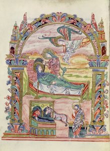 Ms 274 (Y-6) fol.32v Narodzenia, z Mszału Roberta z Jumieges, c.1016 autorstwa English School