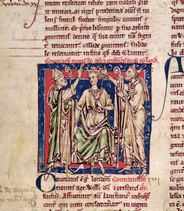 Ms 6712 (A.6.89) fol.126v Wilhelm II (ok.1057-1100) miniatura z Flores Historiarum, Matthew Paris, 1250-52 autorstwa English School