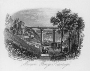 Museum Bridge, Scarborough (grawerowanie) autorstwa English School