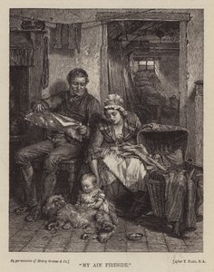 "My Ain Fireside" (grawerunek) autorstwa English School