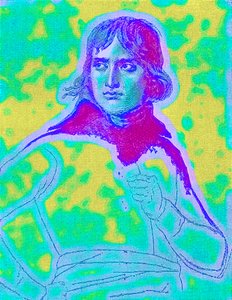 Napoleon Bonaparte, pierwszy konsul, ilustracja z Historii Anglii autorstwa H. O. Arnolda-Fostera, opublikowana w 1897 r. (obraz ulepszony cyfrowo) autorstwa English School