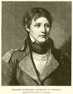 Napoleon Buonaparte, porucznik artylerii autorstwa English School