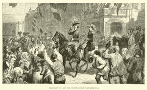 Napoleon III i książę małżonek w Boulogne autorstwa English School