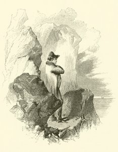 Napoleon na wygnaniu (grawerowanie) autorstwa English School
