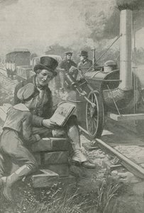 Nasmyth szkicuje silnik Stephensona autorstwa English School