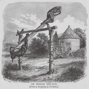 Huśtawka rdzennych Amerykanów (grawerunek) autorstwa English School