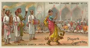 Taniec Nautch, Indie (chromolitho) autorstwa English School