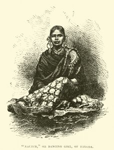 Nautch lub tańcząca dziewczyna z Baroda autorstwa English School
