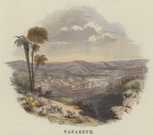 Nazaret (kolorowy grawerunek) autorstwa English School
