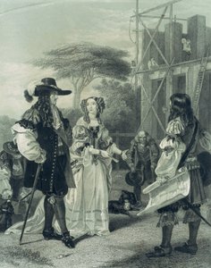 Nell Gwynn namawia Karola II do budowy szpitala, autorstwa English School