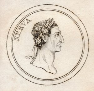 Nerwa Cezar August, ze „Słownika historycznego Krabba”, opublikowana w 1825 r. (lito) autorstwa English School
